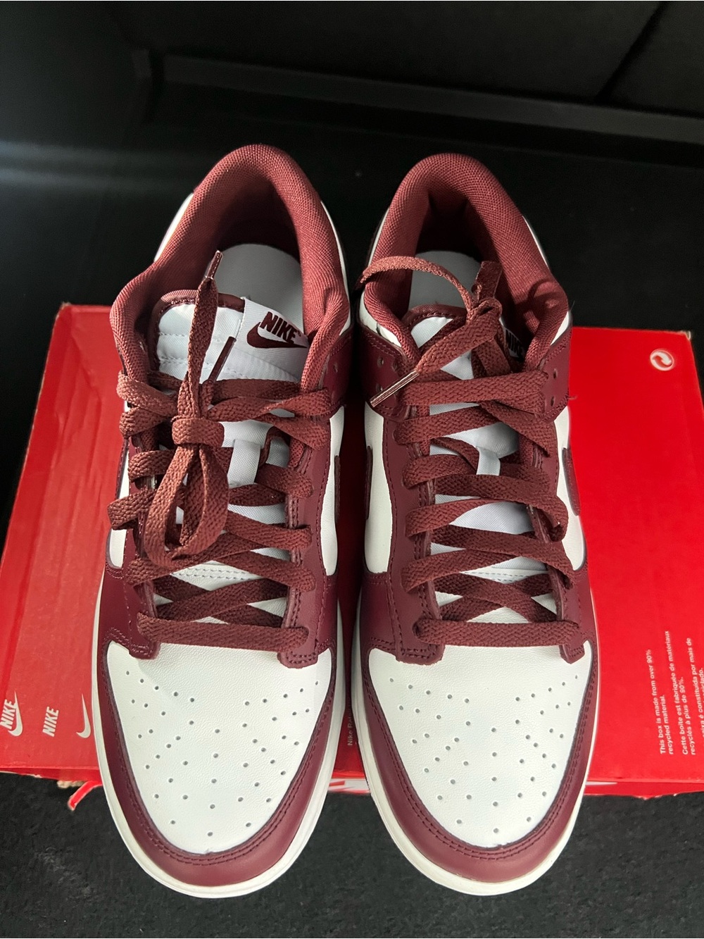 Nike Dunk Low Retro Redwood White Gym Red DV0833-115 Men's Size 9.5 New No Lid! - Picture 5 of 7